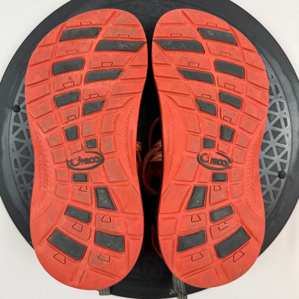 Chaco Kids Z1 Ecotread Sport Sandals Orange Black Chevron Size 3 Big Kids - Picture 9 of 10